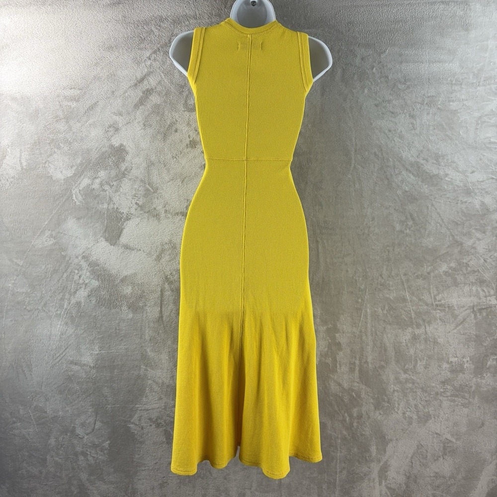 Everlane The Organic Cotton Waffle Tank Dress Womens Size Small Yellow - Picture 2 of 7